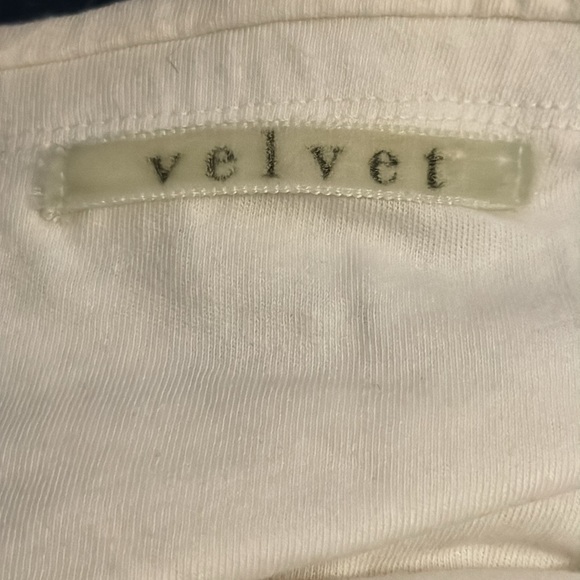 Velvet Tube Ruched embellished ivory top Sz M 100% cotton - Picture 6 of 9